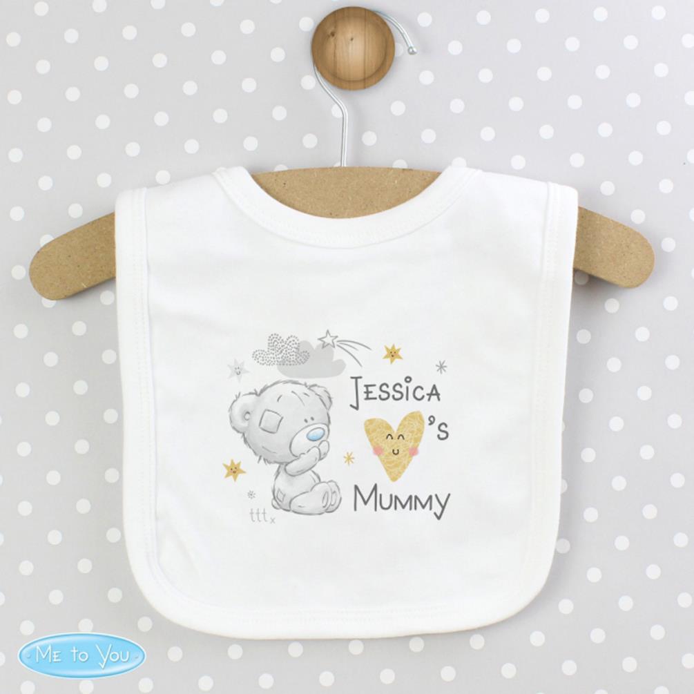 Personalised Tiny Tatty Teddy I Heart Baby Bib Extra Image 3